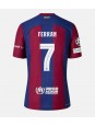 Moški Nogometna dresi replika Barcelona Ferran Torres #7 Domači 2023-24 Kratek rokav